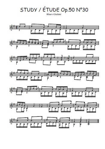 Op.50 Etude N°30 Partitions gratuites